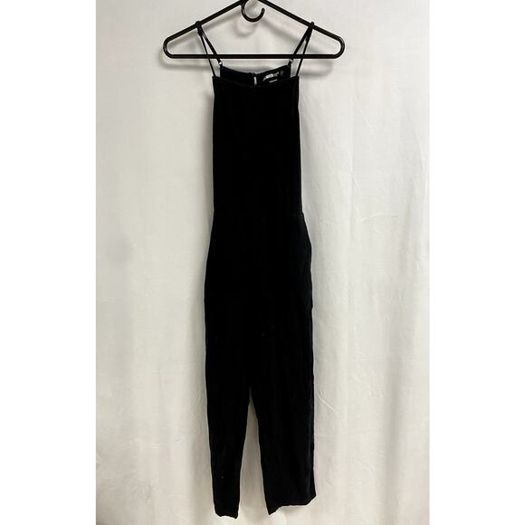 BLANK NYC Paint It Black Jumpsuit Straight Cotton Sleeveless Summer Women's M - Picture 5 of 15